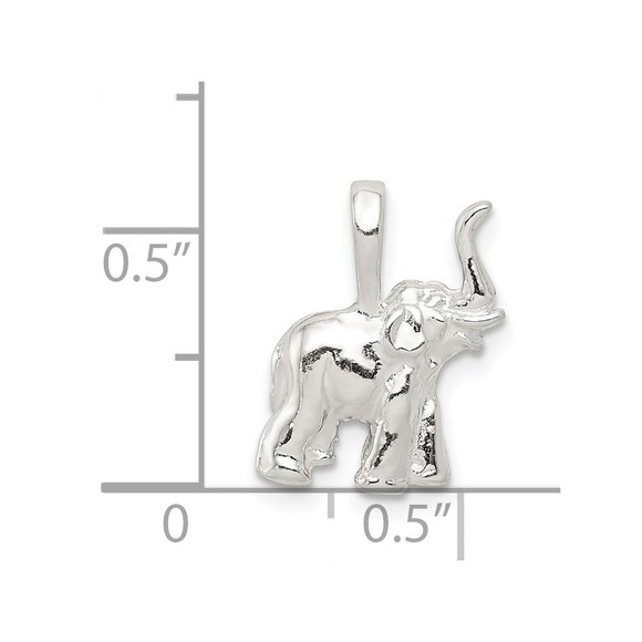 925 Sterling Silver Elephant Necklace Charm Pendant - Picture 4 of 4
